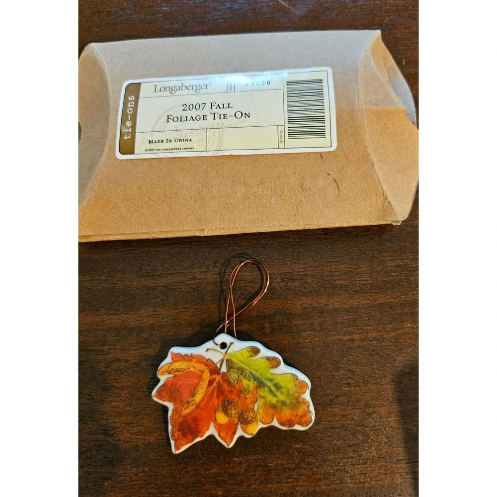 Longaberger Fall Foliage Tie-On Accessory Autumn Leaf 23526
